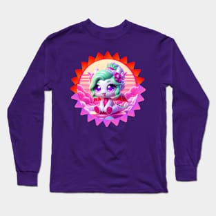 Cute White Dragon Girl Long Sleeve T-Shirt